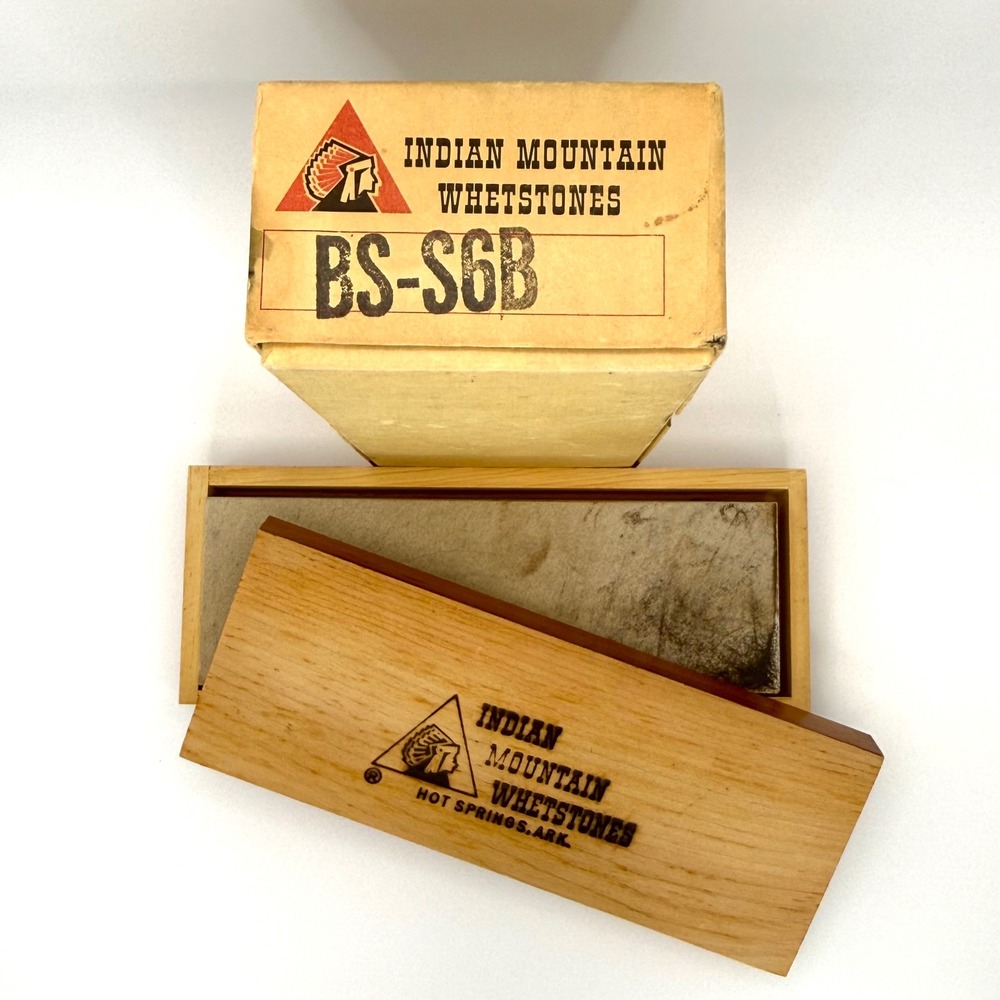 Vintage‎ Arkansas Whetstone Sharpening Stone BS-S6B Oil Stone Indian Mountain